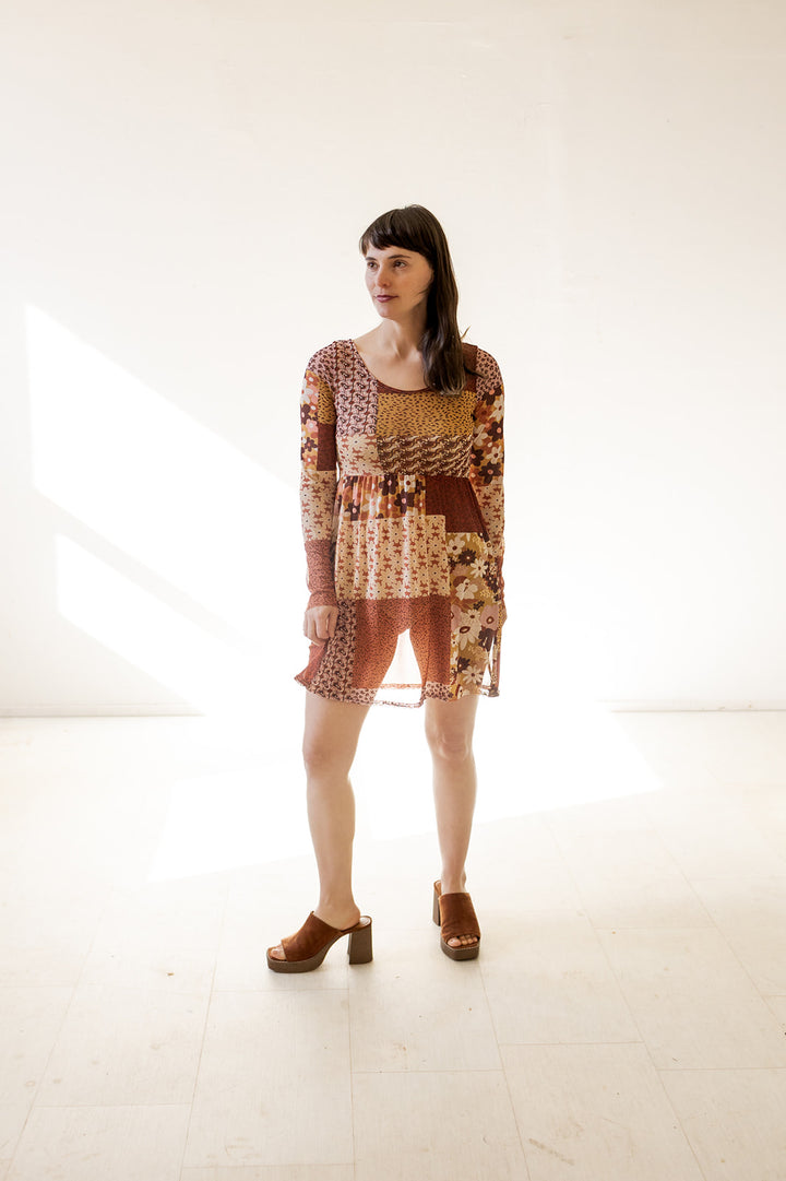Megumi Mini Dress in Quilt