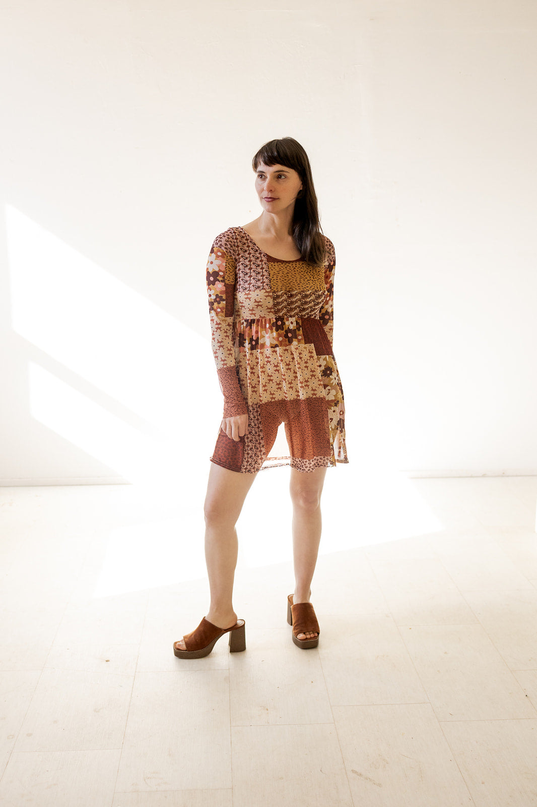 Megumi Mini Dress in Quilt