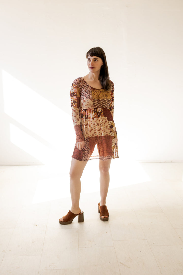 Megumi Mini Dress in Quilt
