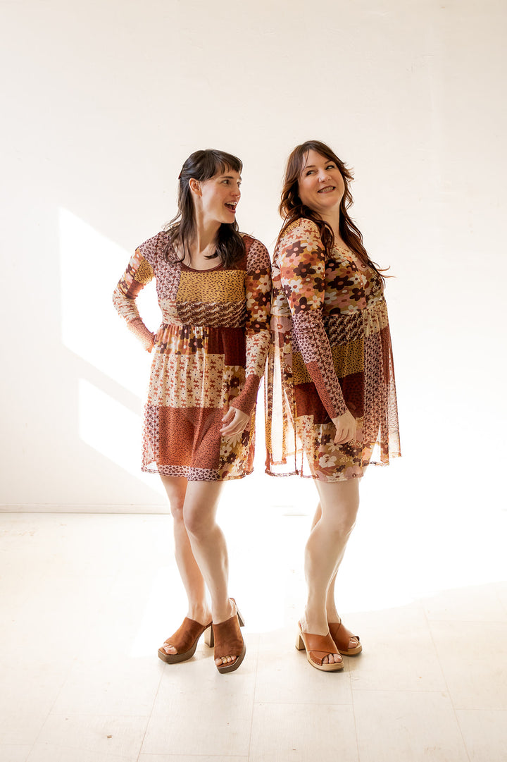 Megumi Mini Dress in Quilt
