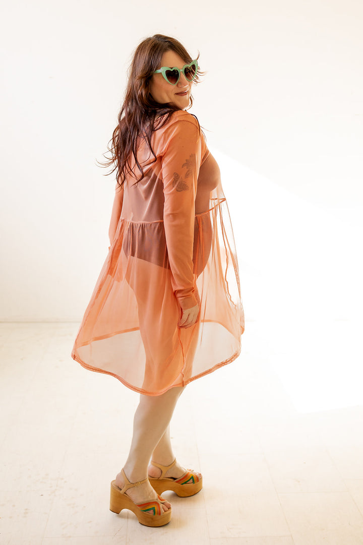 Megumi Mini Dress in Desert Coral