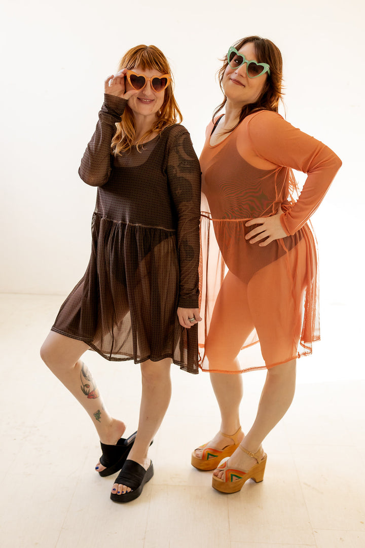 Megumi Mini Dress in Desert Coral