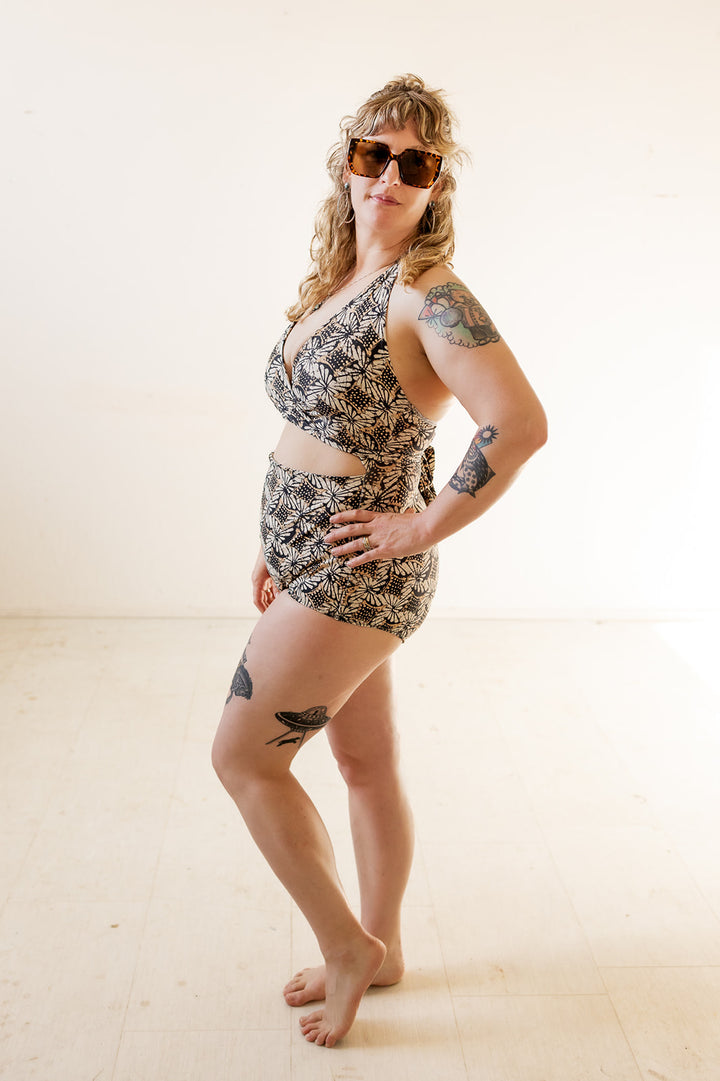 Selka Swimsuit in Dark Batik Floral
