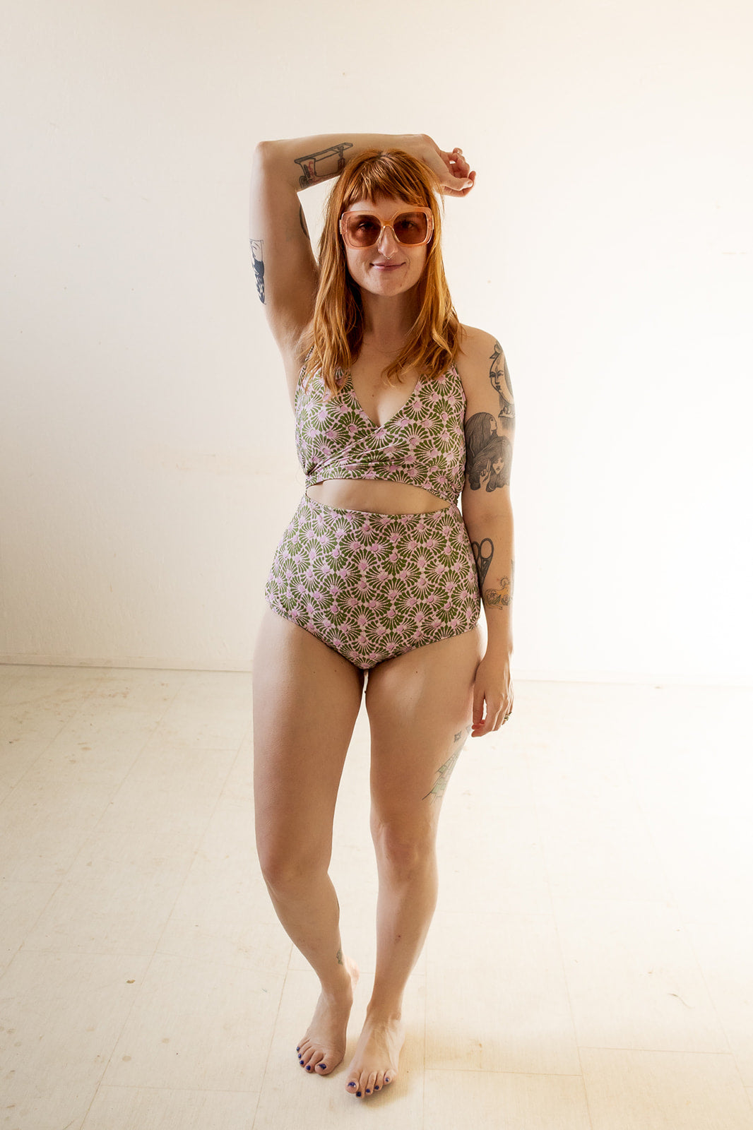 Selka Swimsuit in Batik Fan