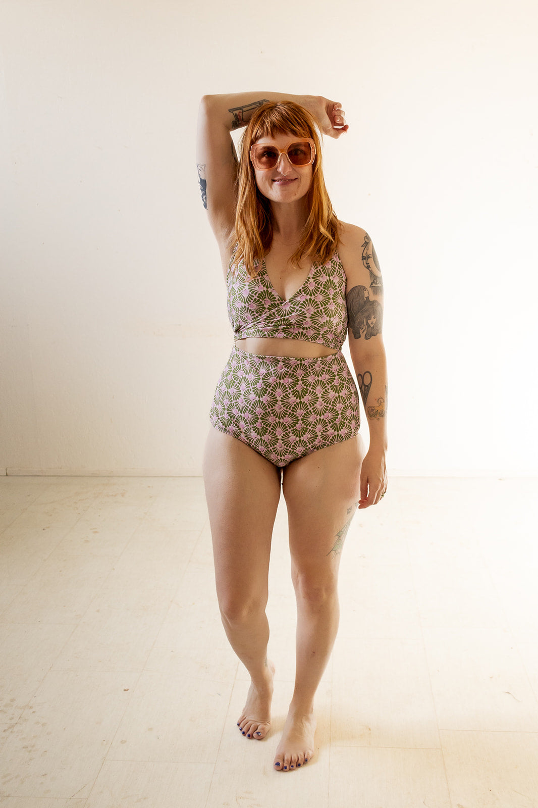 Selka Swimsuit in Batik Fan