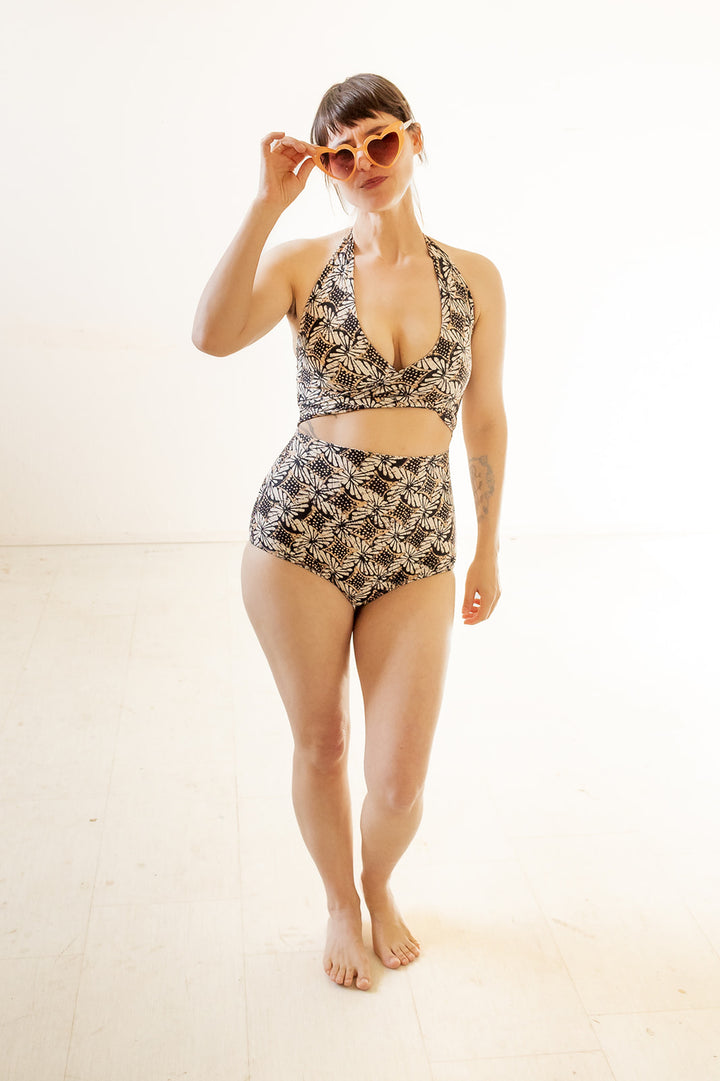 Selka Swimsuit in Dark Batik Floral