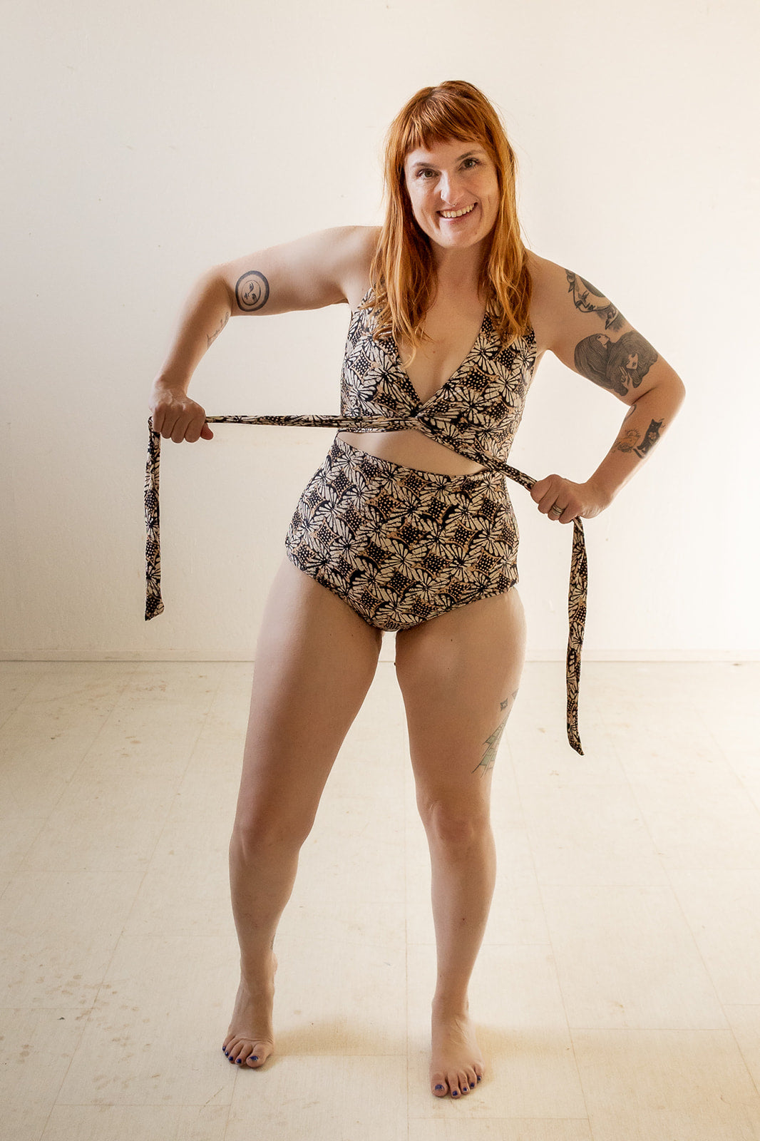 Selka Swimsuit in Dark Batik Floral