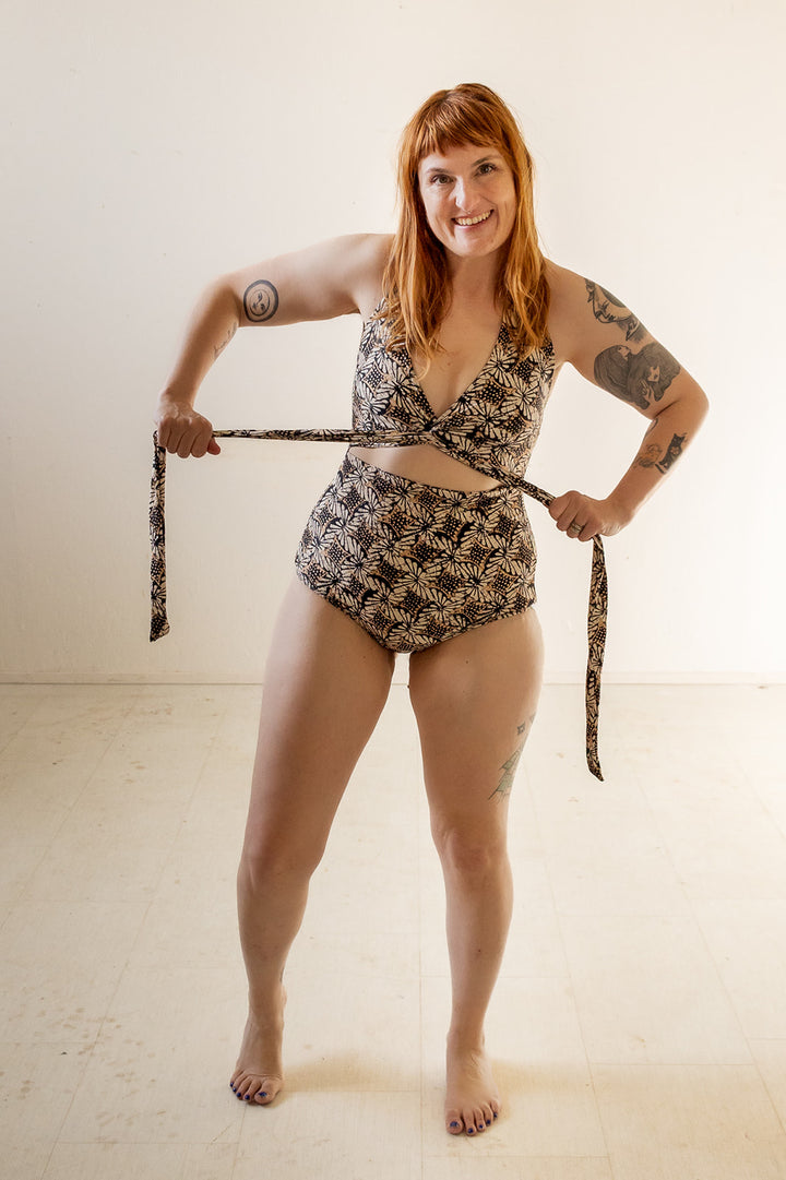Selka Swimsuit in Dark Batik Floral