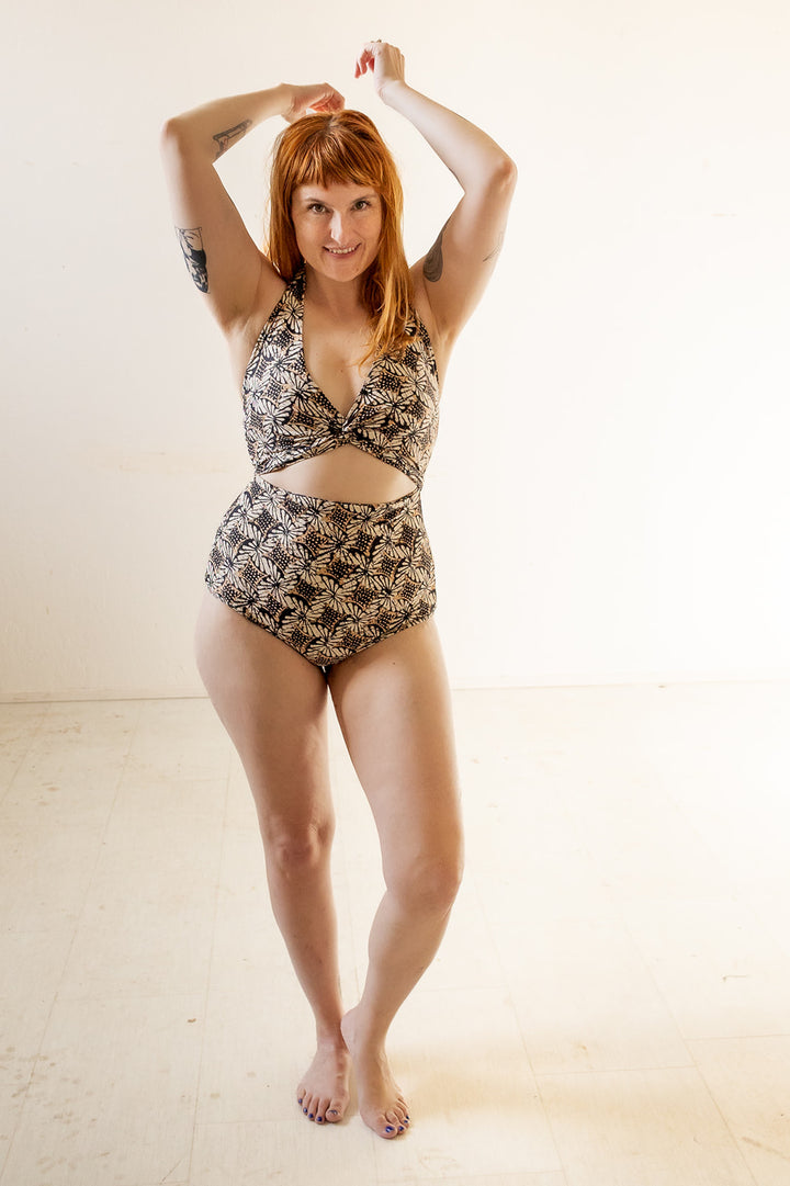 Selka Swimsuit in Dark Batik Floral