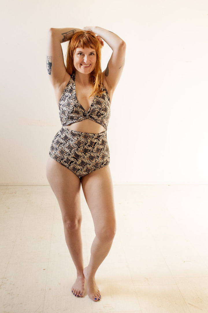 Selka Swimsuit in Dark Batik Floral