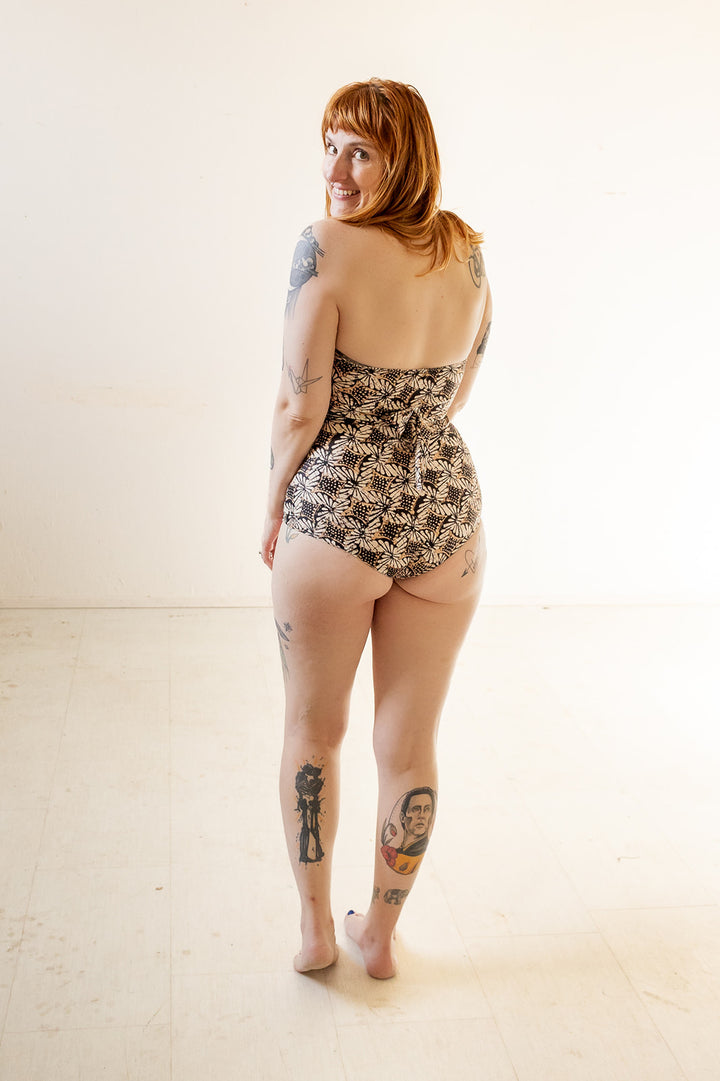 Selka Swimsuit in Dark Batik Floral