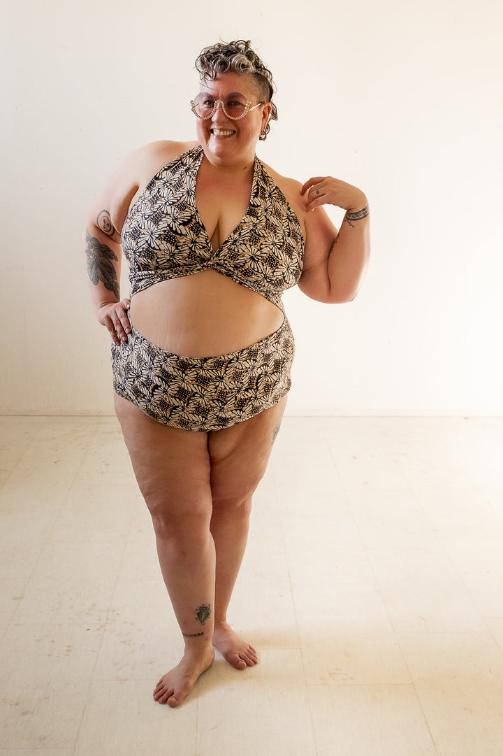Selka Swimsuit in Dark Batik Floral