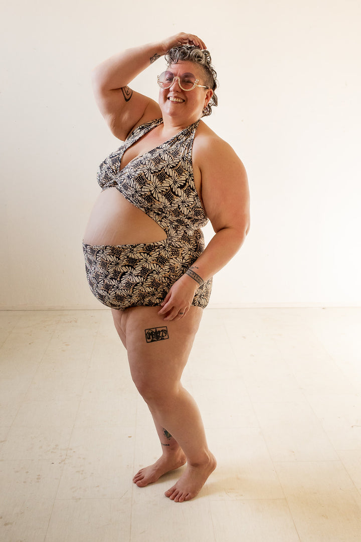 Selka Swimsuit in Dark Batik Floral