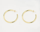 Amor Gold Hoop Post Earrings