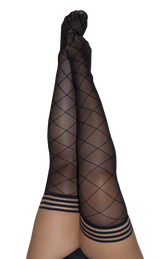 Anna: Diamonds, Bold, Beautiful, and Always in Style Thigh Highs. Petite to Plus Size