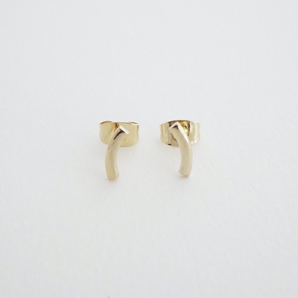 Tiny Arc Stud Earrings - Final Sale