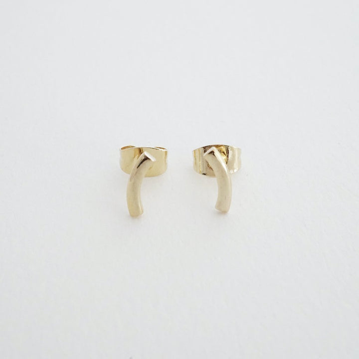 Tiny Arc Stud Earrings - Final Sale