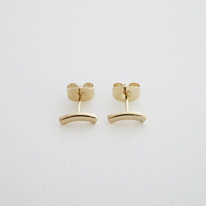 Tiny Arc Stud Earrings - Final Sale