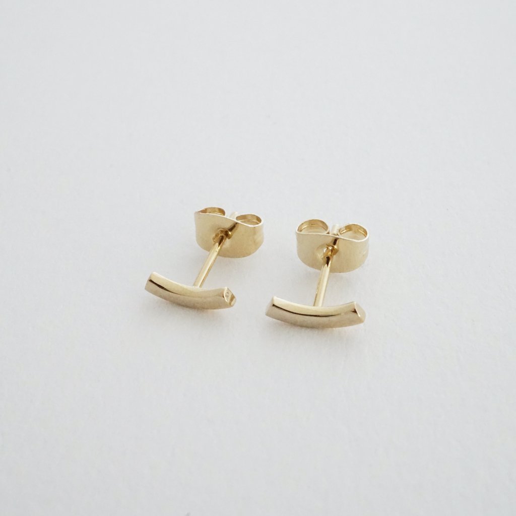 Tiny Arc Stud Earrings - Final Sale