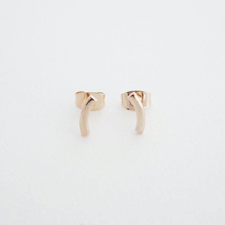Tiny Arc Stud Earrings - Final Sale