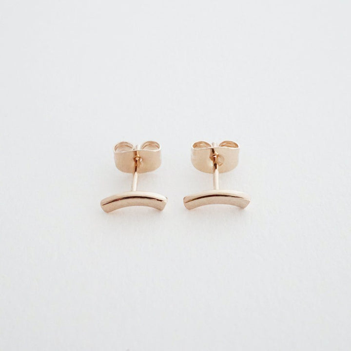 Tiny Arc Stud Earrings - Final Sale