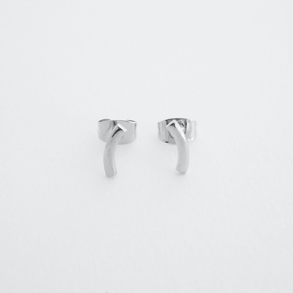 Tiny Arc Stud Earrings - Final Sale