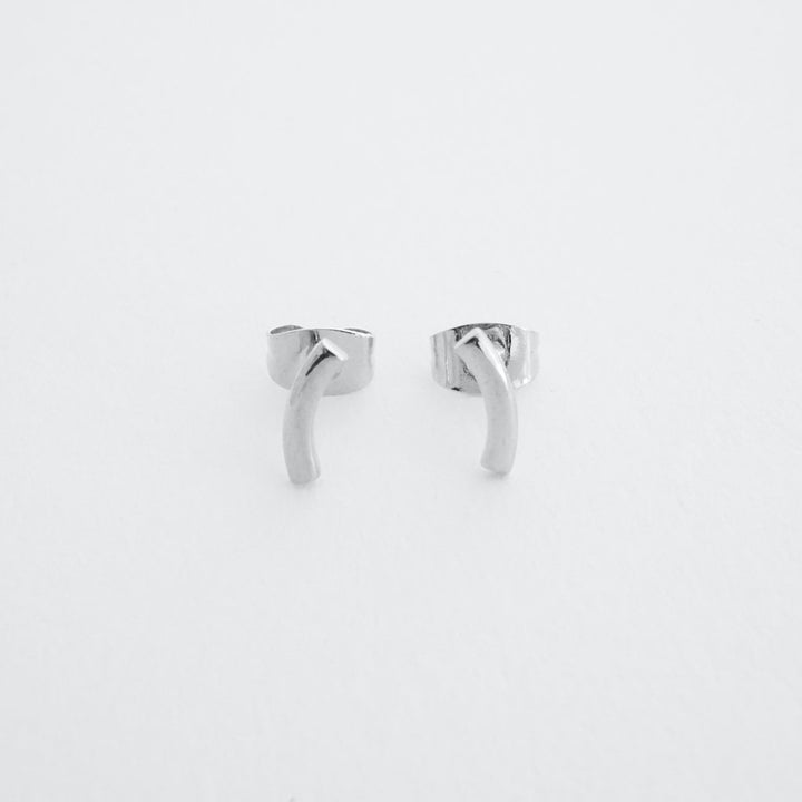 Tiny Arc Stud Earrings - Final Sale