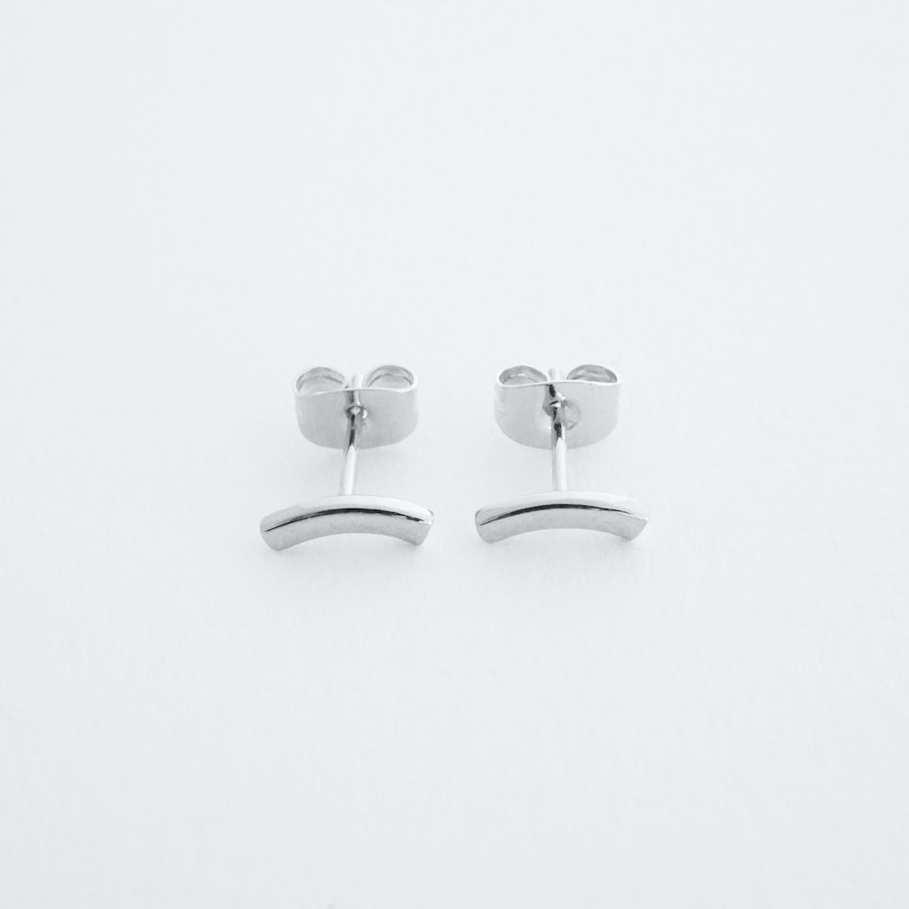 Tiny Arc Stud Earrings - Final Sale