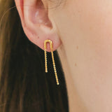 Arc Double Chain Earring