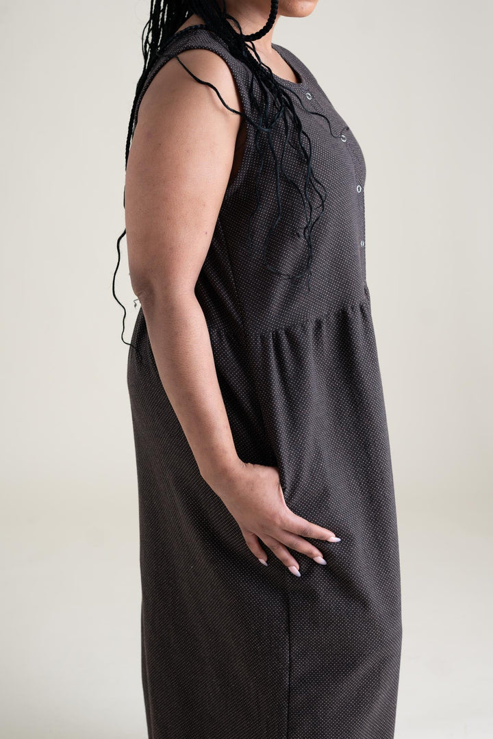 Backyard Jumpsuit in Espresso Dot