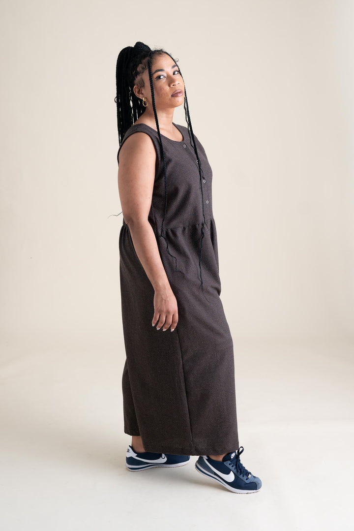 Backyard Jumpsuit in Espresso Dot