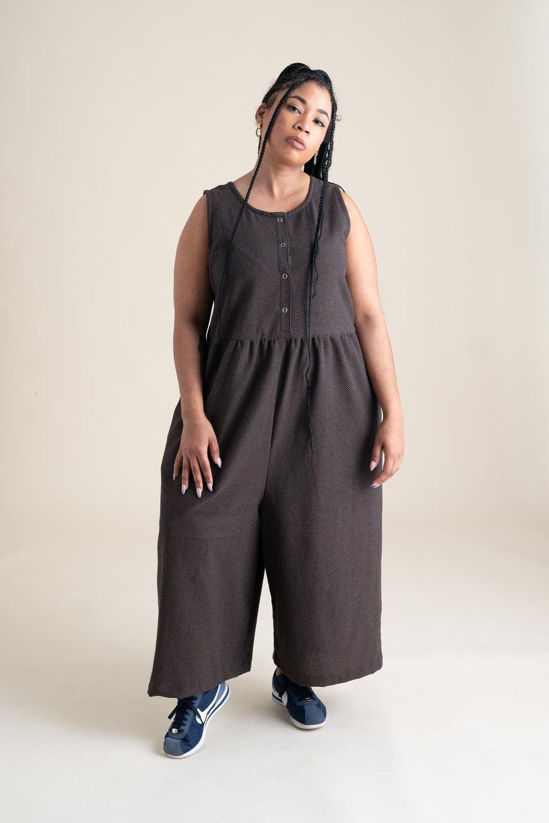 Backyard Jumpsuit in Espresso Dot