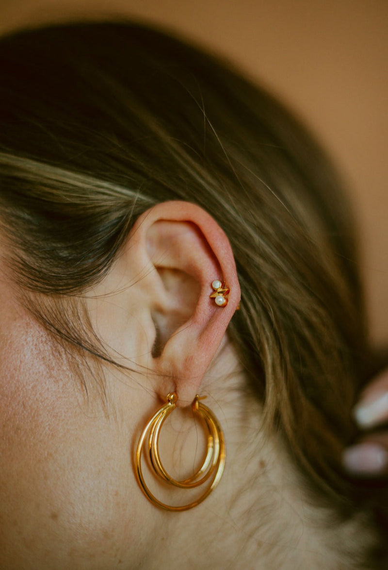 Atlas Earrings - Pearl