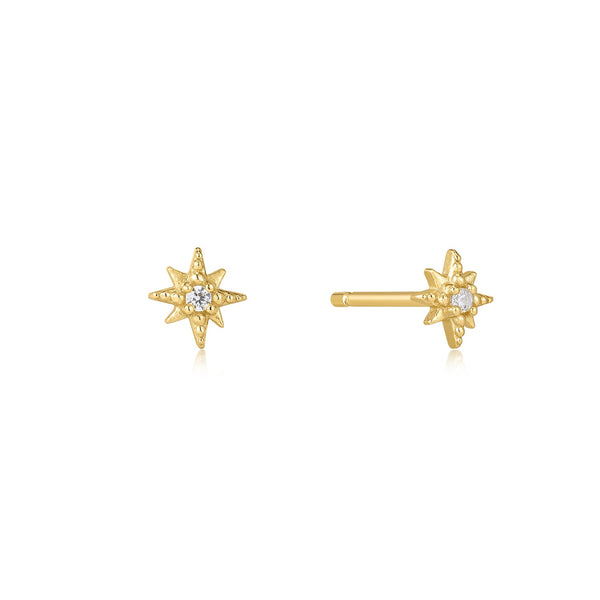 Aura Gold Star Stud Earrings