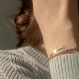 Aurora Thin Gold Tennis Bracelet
