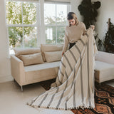 Kate Turkish Throw Blanket - Two Stripe