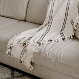 Taylor Turkish Throw Blanket - Three Stripe