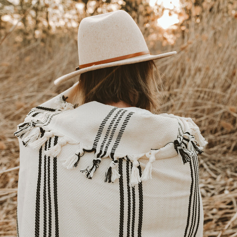 Henley Turkish Throw Blanket - Four Stripe