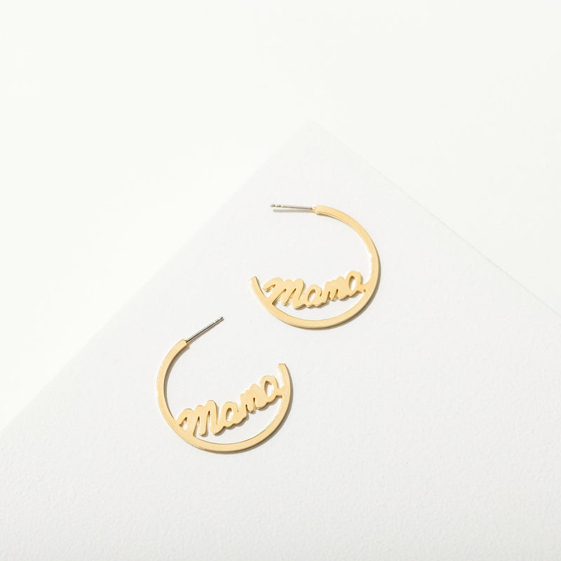 Mama Hoop Earrings