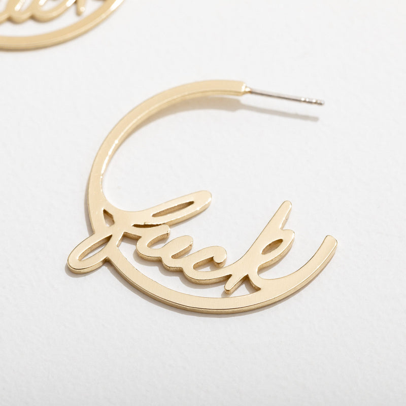 Fuck Hoop Earrings