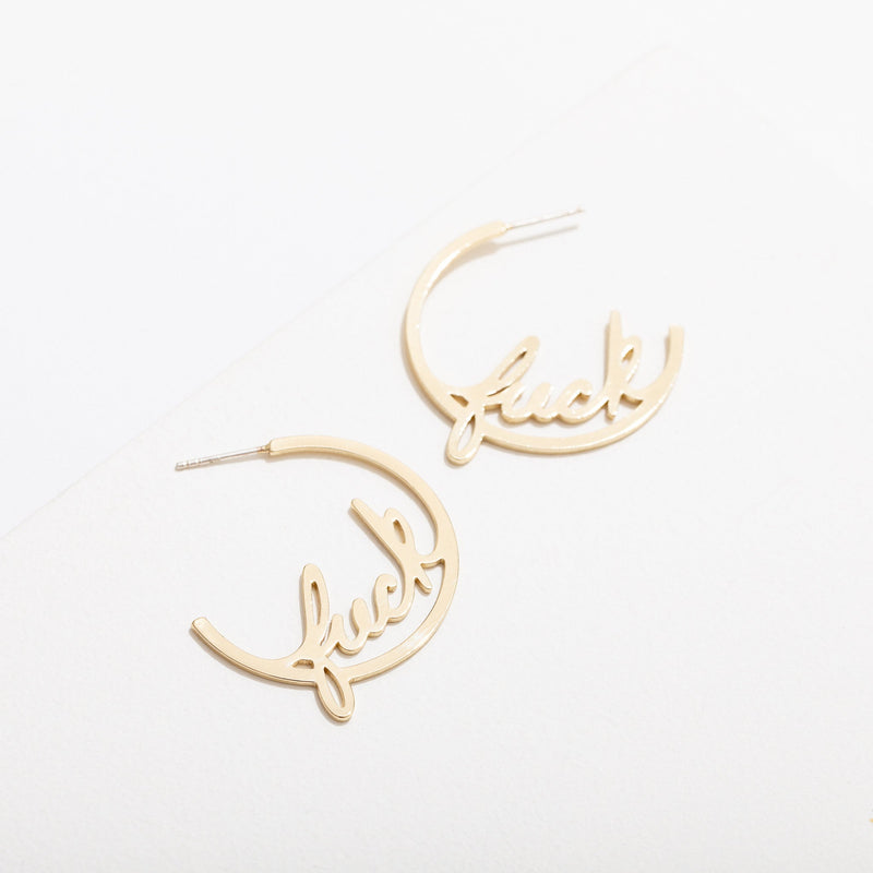Fuck Hoop Earrings