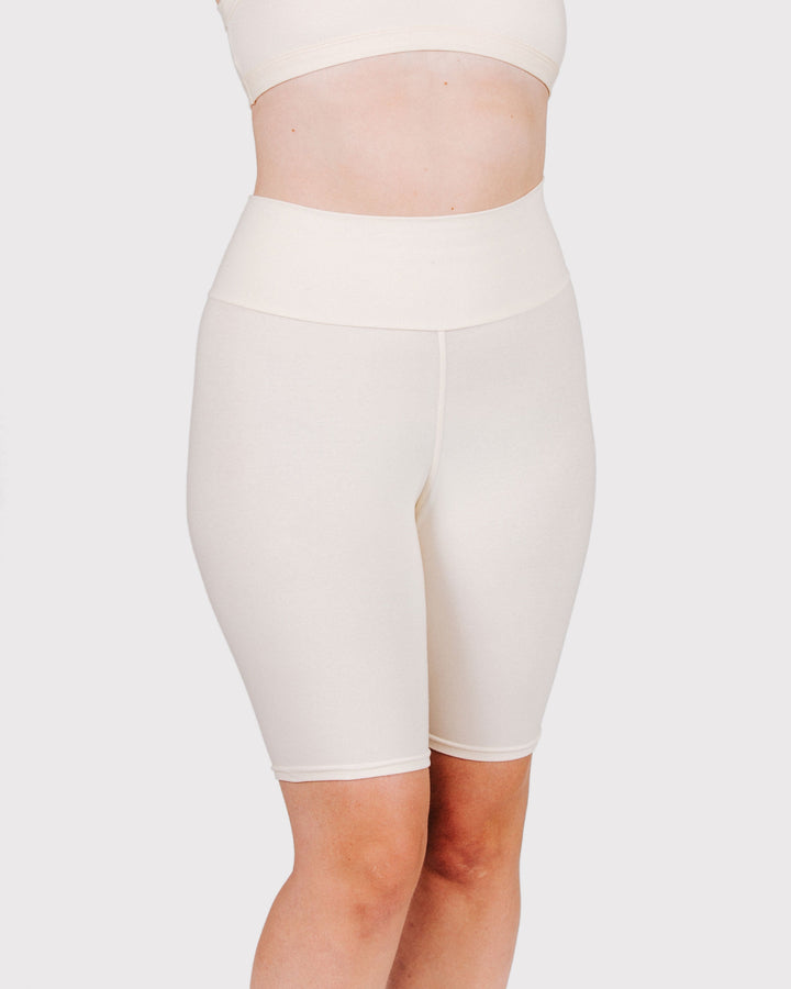 High Rise Bike Shorts Plain Vanilla