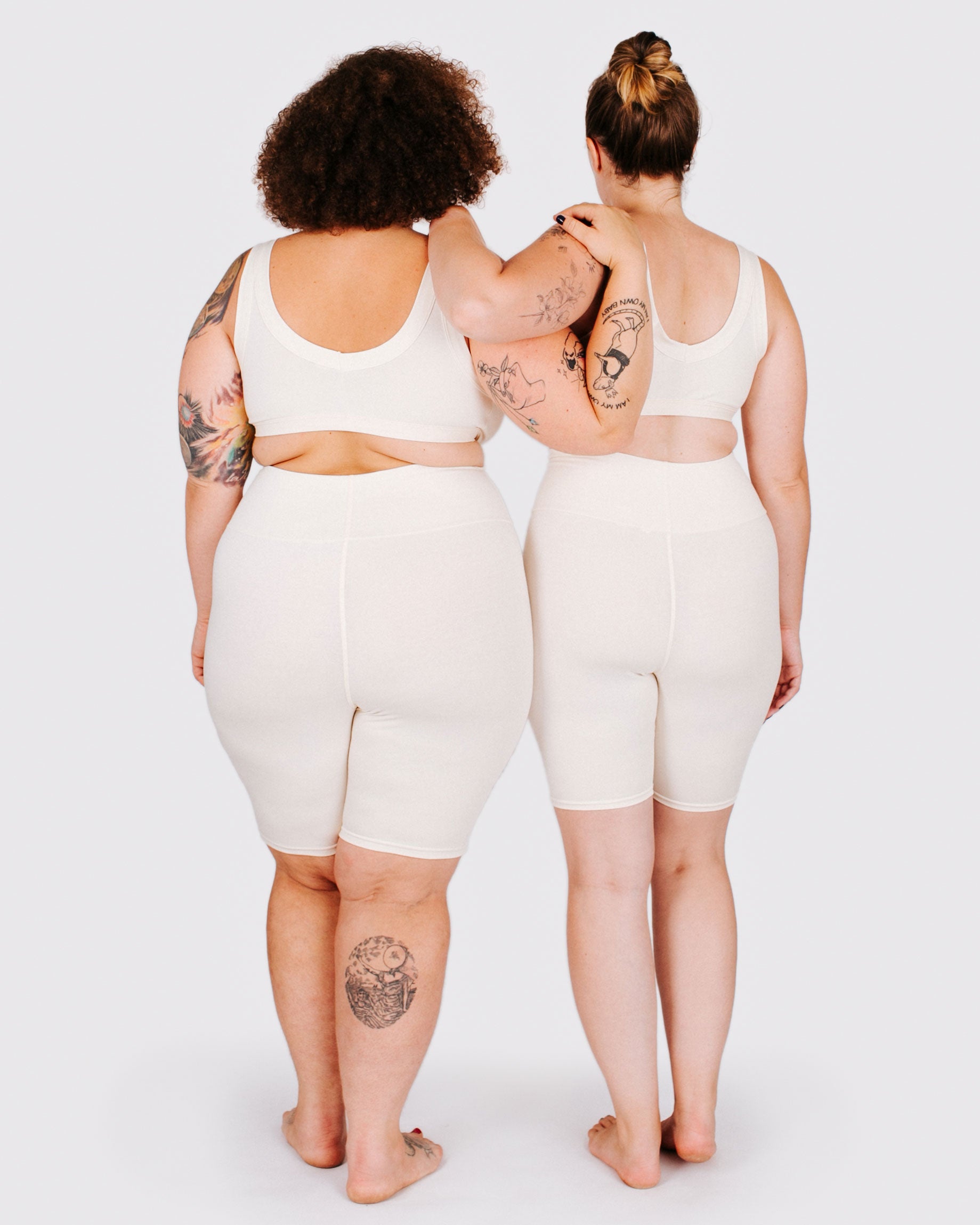 High Rise Bike Shorts Black and White Stripe Altar PDX