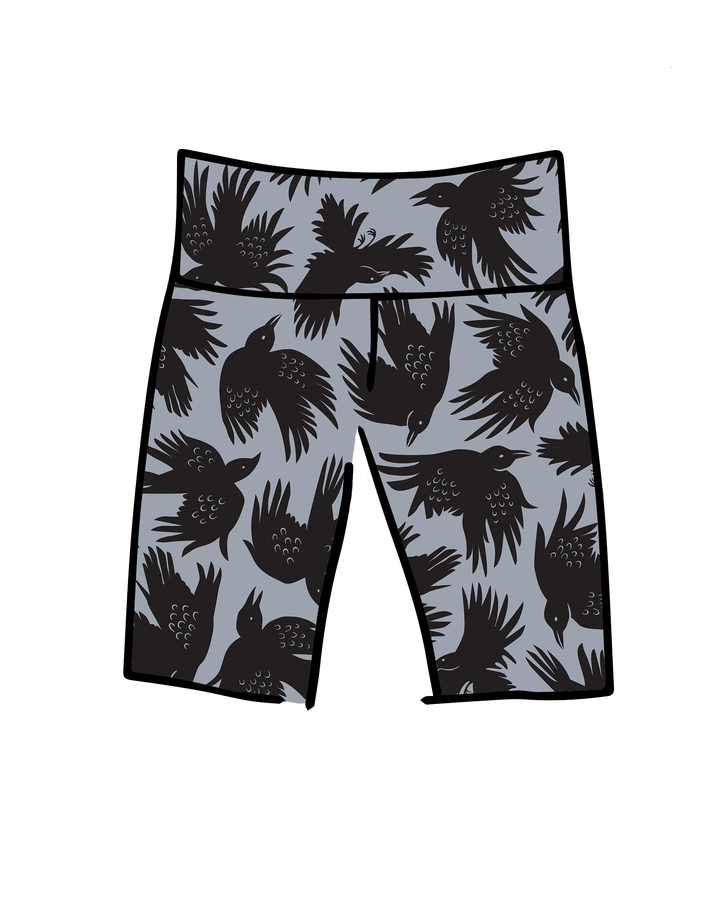 High Rise Bike Shorts So it Crows