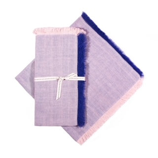 Navy Abroad Block Napkins