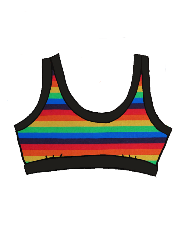 Bralette Rainbow Stripe