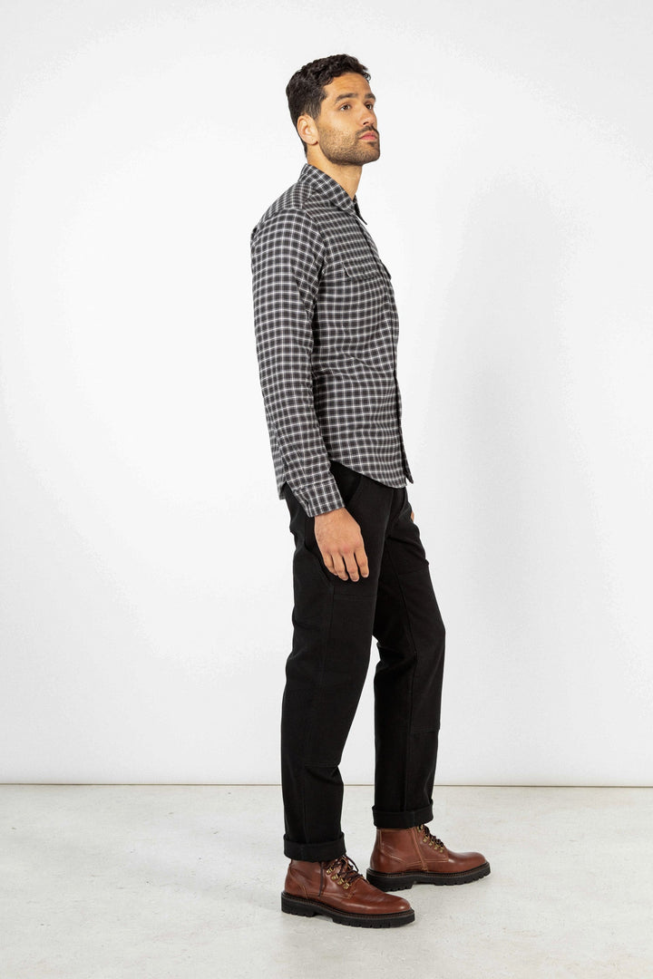Cole Slim Shirt / Soft Black Check