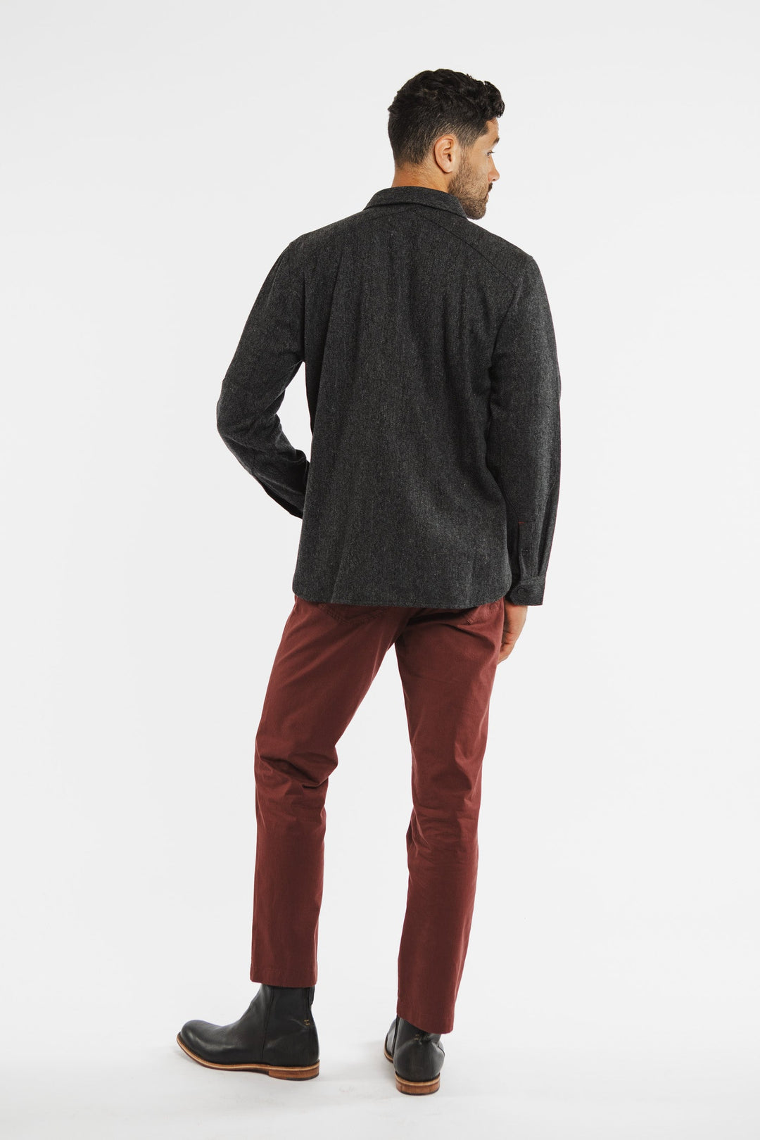 Fielding Overshirt / Charcoal Herringbone