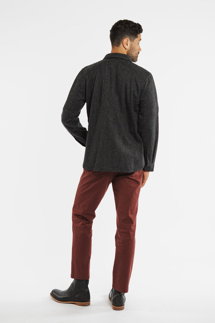 Fielding Overshirt / Charcoal Herringbone