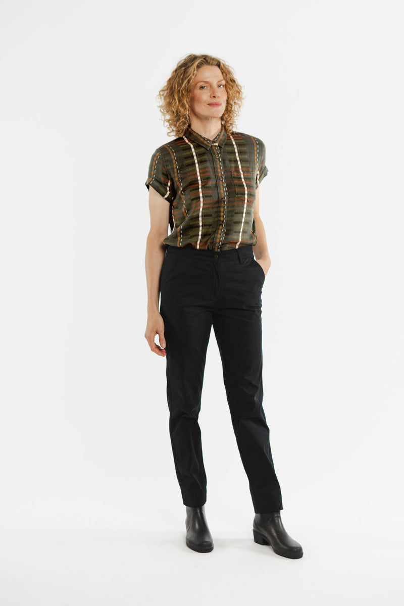 Bea Shirt / Olive Stripe